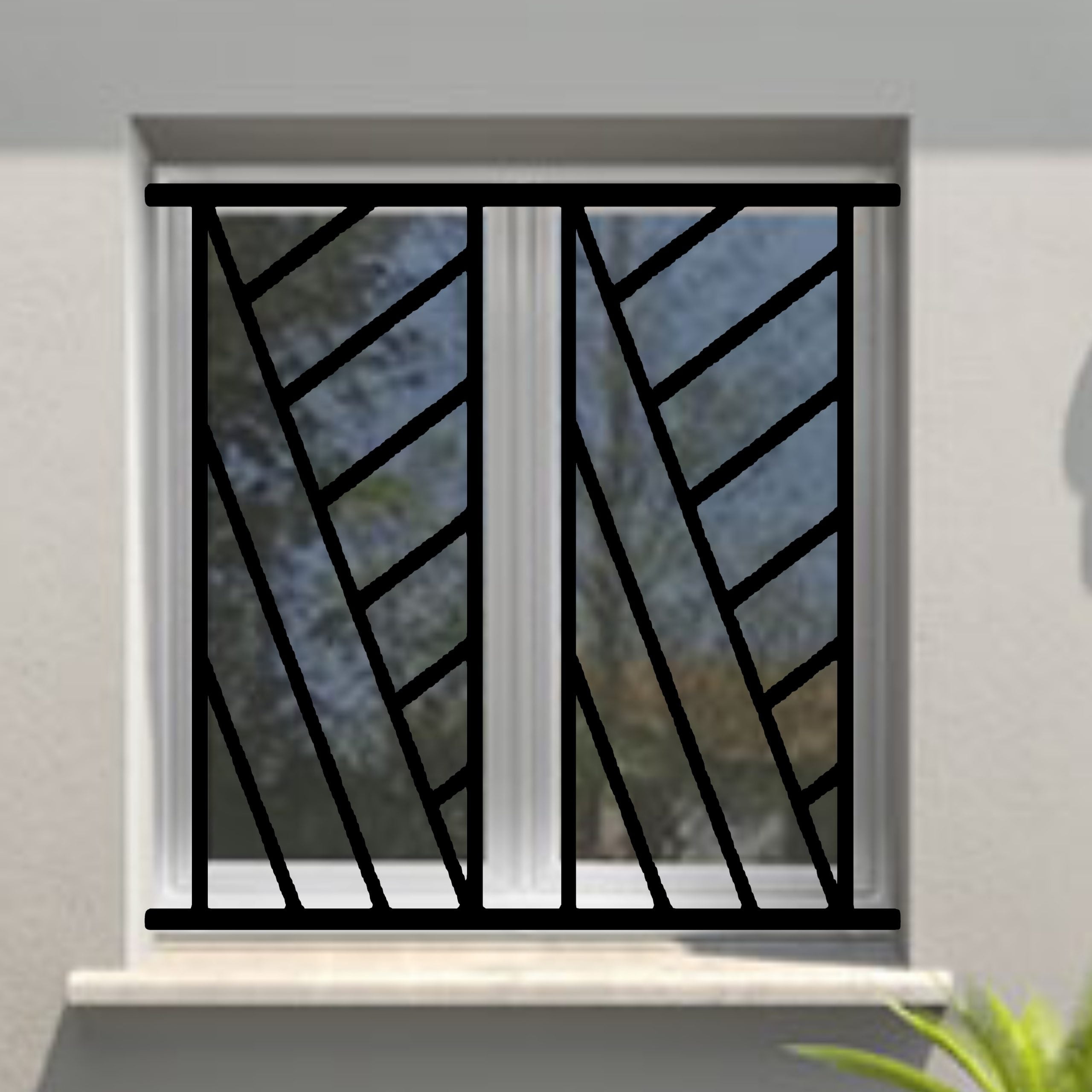 Grille de Defense Omega pour Fenetre H= 65 cm x L= 120 cm (côte tableau)