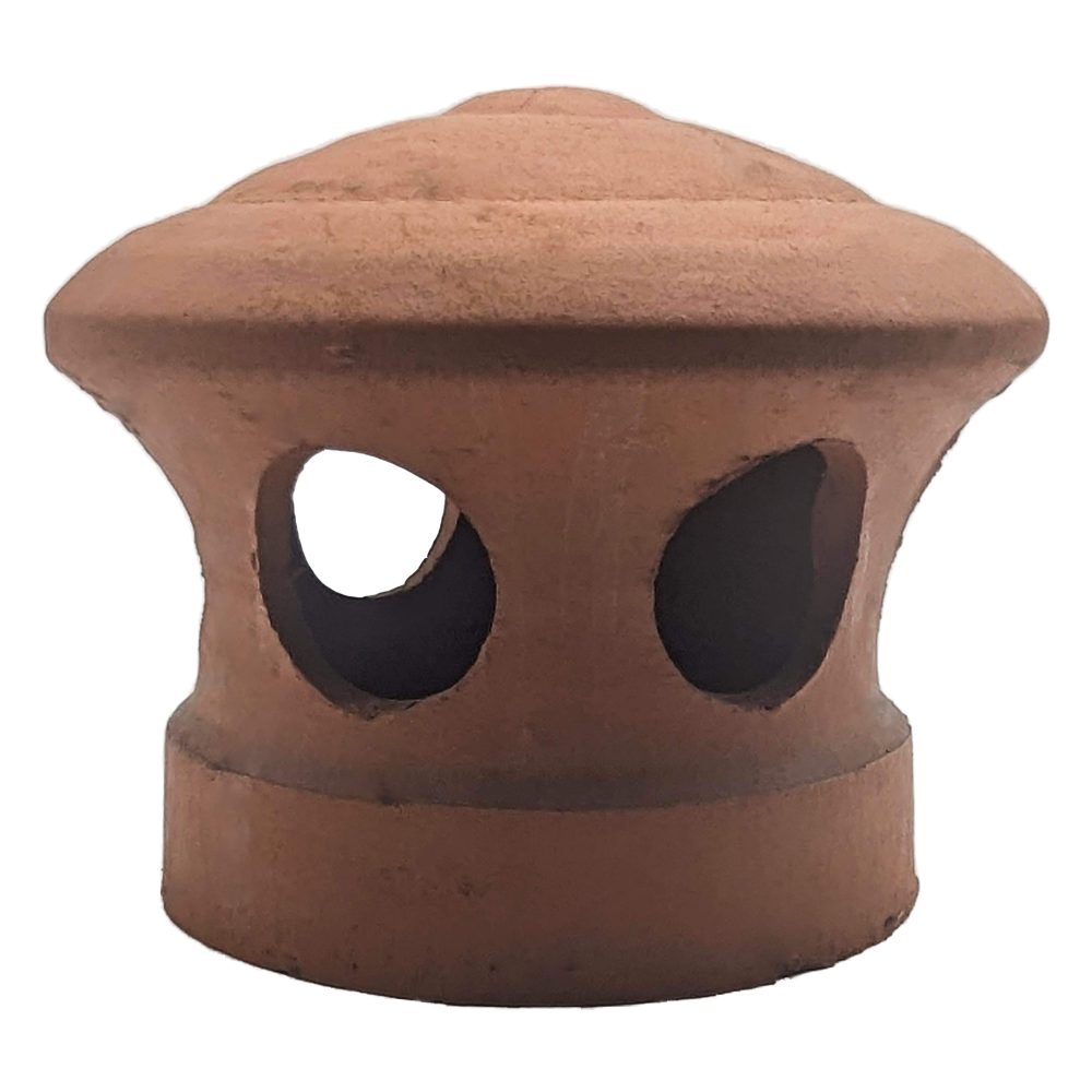 Lanterne L de toiture en terre cuite rouge, Chapeau pour tuile à douille, Passage tuyau d 125 mm