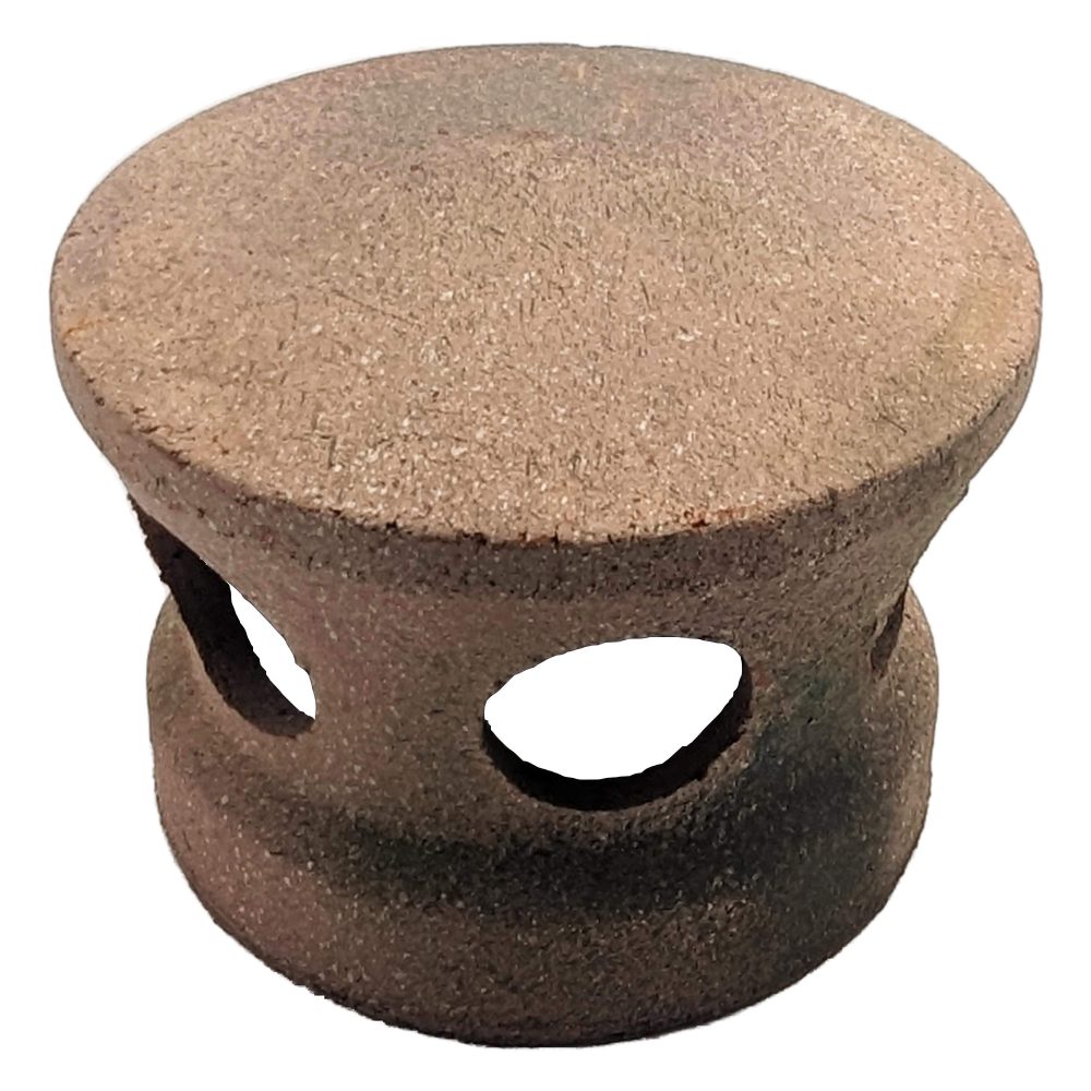 Lanterne de toiture en terre cuite rouge clair tacheté noir et blanc, Chapeau pour tuile à douille, Passage tuyau d 100 mm – Image 2