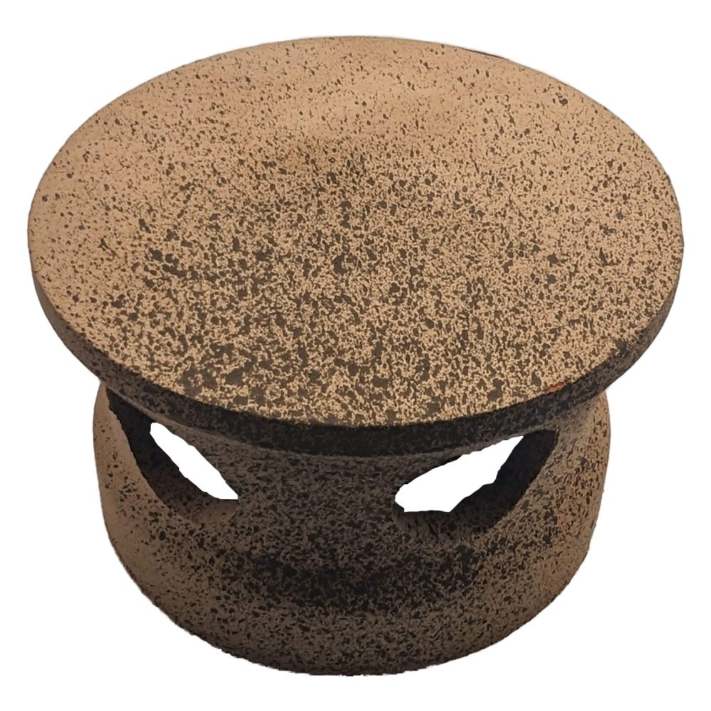 Lanterne de toiture en terre cuite rouge clair tacheté noir, Chapeau pour tuile à douille, Passage tuyau d 150 mm – Image 2