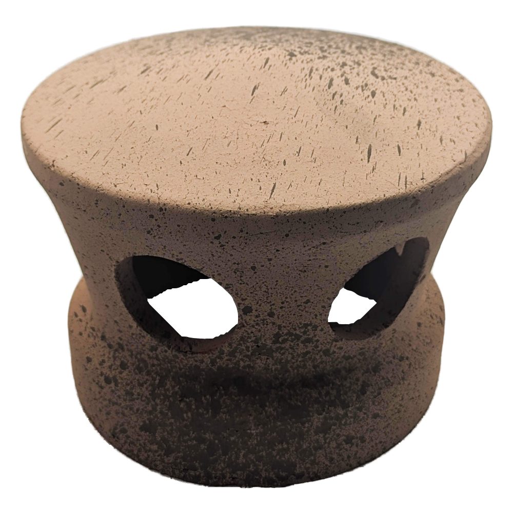 Lanterne de toiture en terre cuite rouge clair tacheté noir, Chapeau pour tuile à douille, Passage tuyau d 100 mm – Image 3