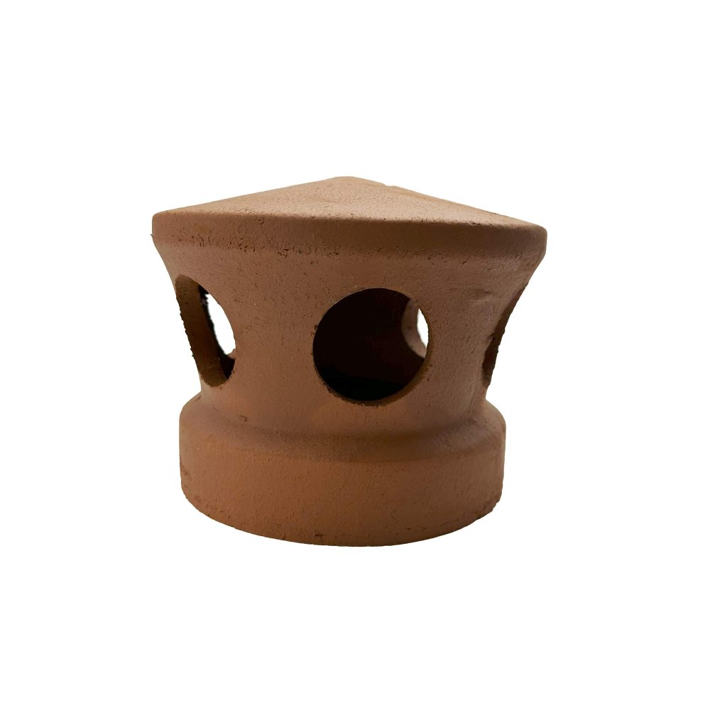 Lanterne de toiture en terre cuite rouge, Chapeau pour tuile à douille, Passage tuyau d 100 mm – Image 3
