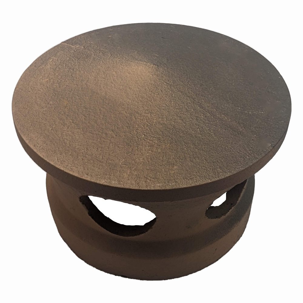 Lanterne de toiture en terre cuite rose et noir, Chapeau pour tuile à douille, Passage tuyau d 150 mm – Image 3