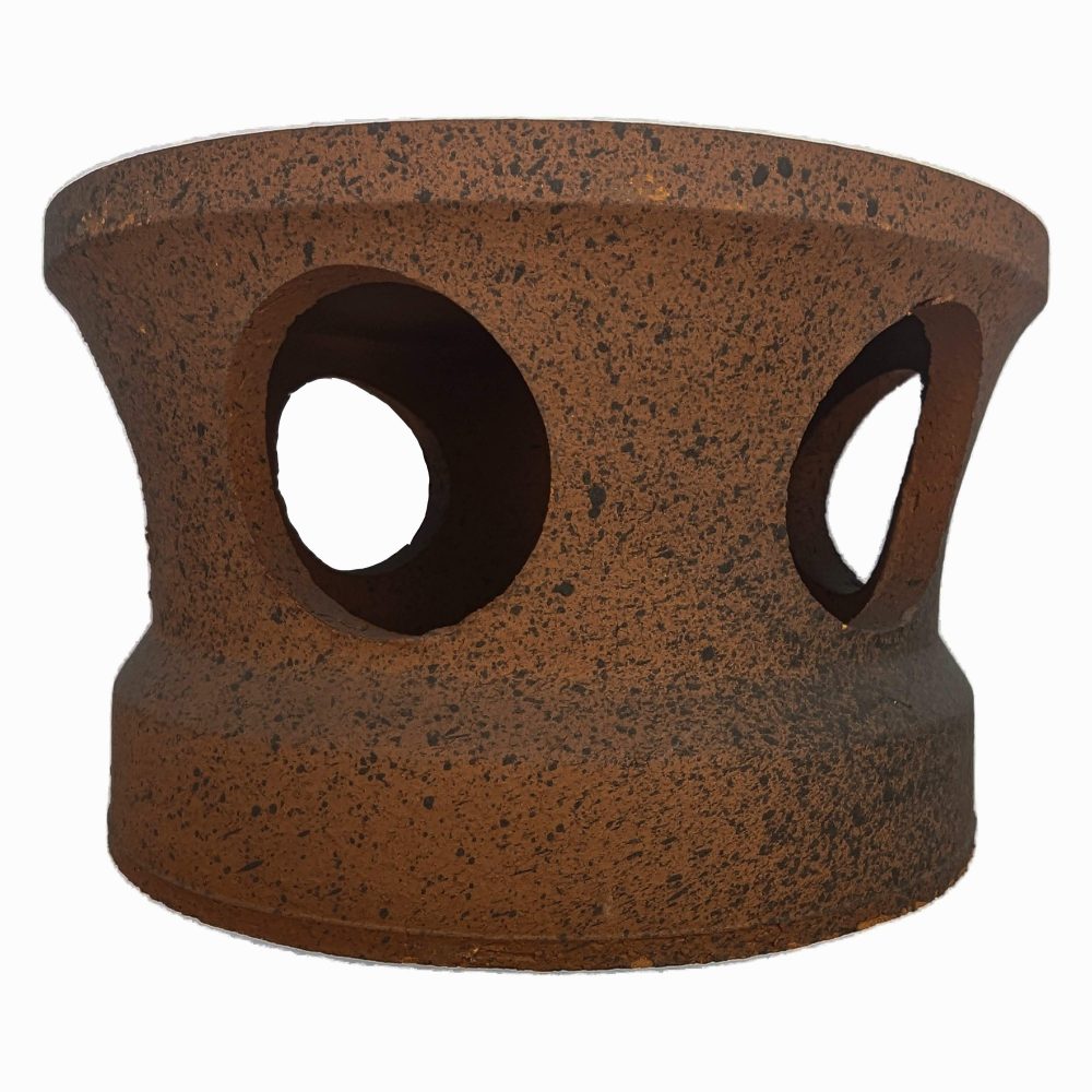 Lanterne de toiture en terre cuite rouge tacheté noir, Chapeau pour tuile à douille, Passage tuyau d 150 mm – Image 3