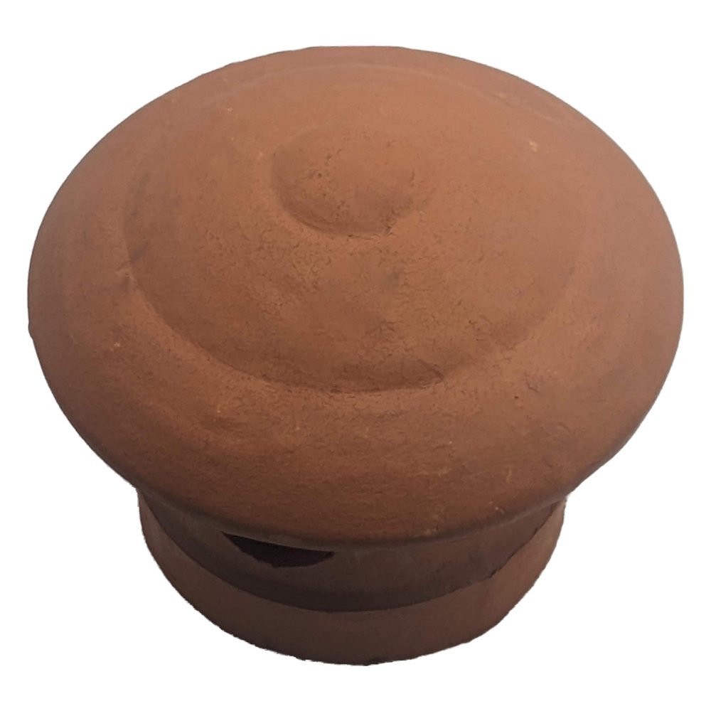 Lanterne L de toiture en terre cuite rouge, Chapeau pour tuile à douille, Passage tuyau d 125 mm – Image 3