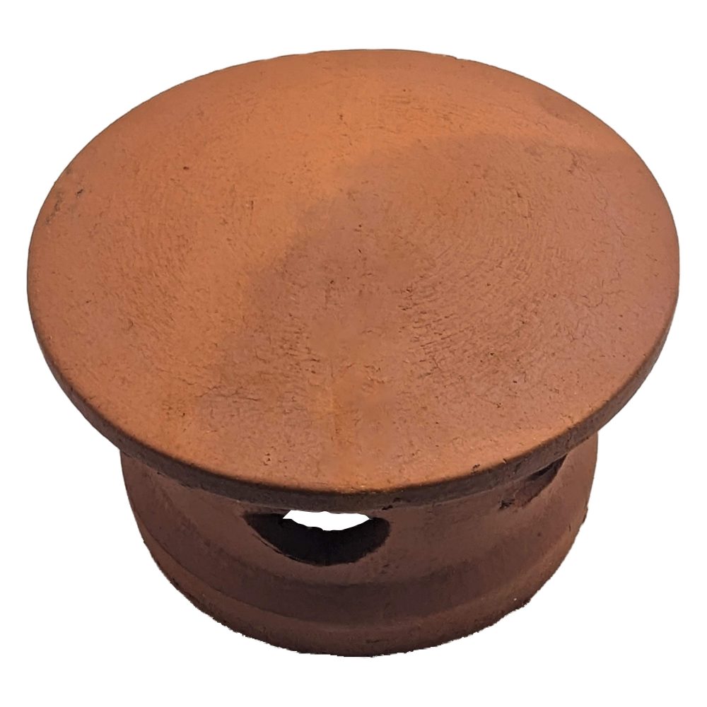 Lanterne de toiture en terre cuite rouge, Chapeau pour tuile à douille, Passage tuyau d 125 mm – Image 3