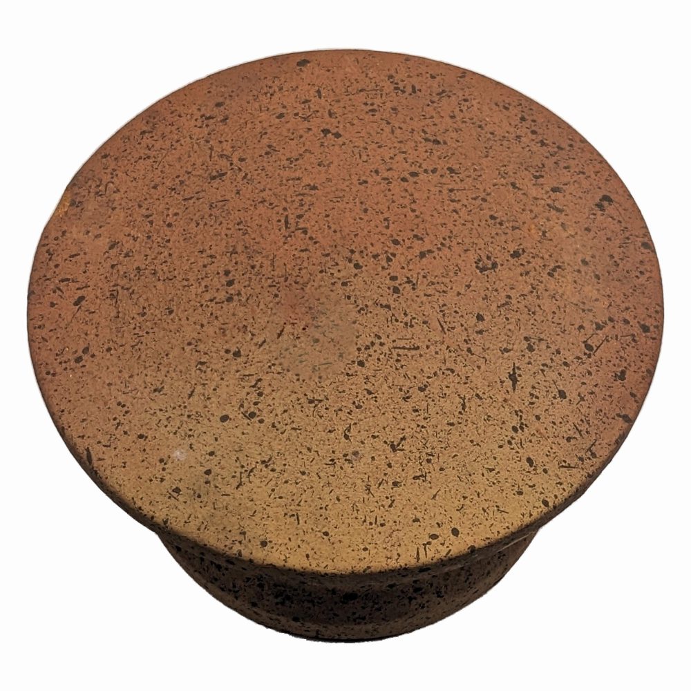 Lanterne de toiture en terre cuite rouge nuancé jaune tacheté noir, Chapeau pour tuile à douille, Passage tuyau d 125 mm – Image 3