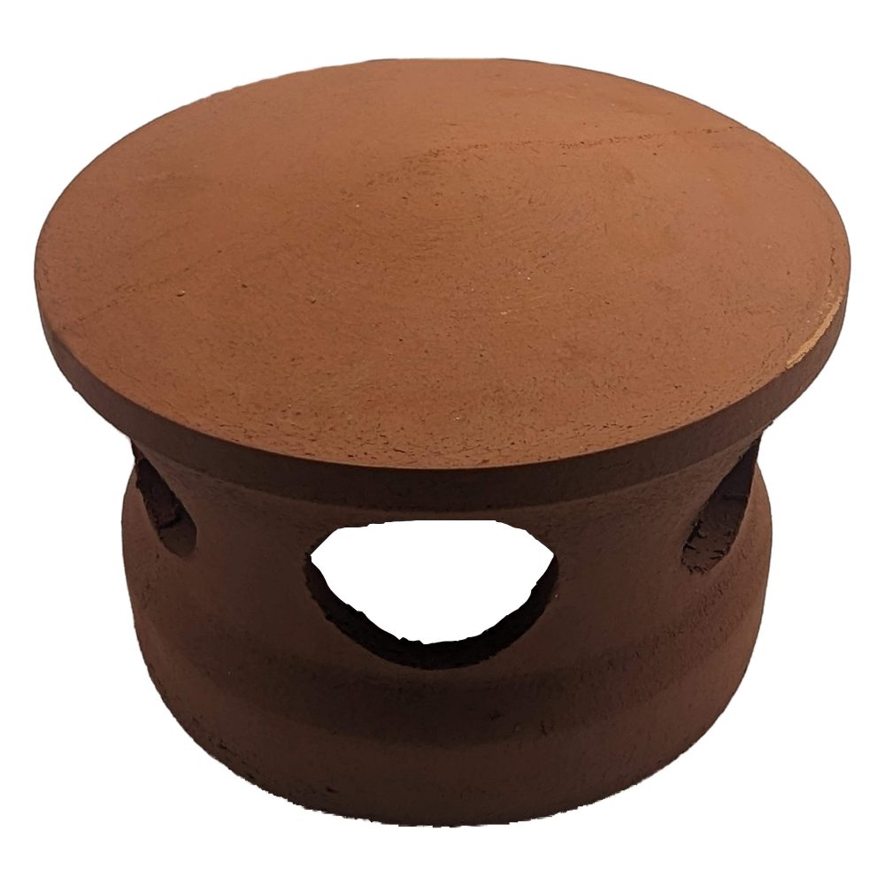Lanterne de toiture en terre cuite rouge, Chapeau pour tuile à douille, Passage tuyau d 150 mm – Image 3
