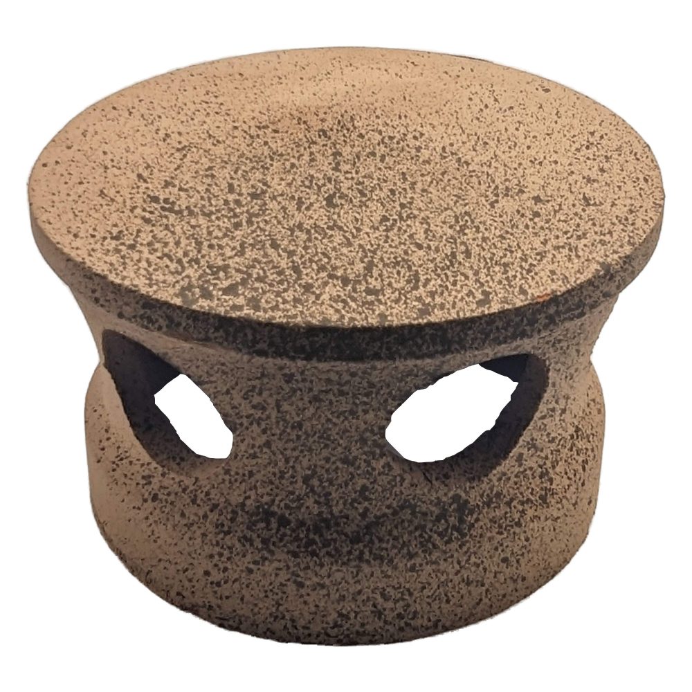Lanterne de toiture en terre cuite rouge clair tacheté noir, Chapeau pour tuile à douille, Passage tuyau d 150 mm – Image 3