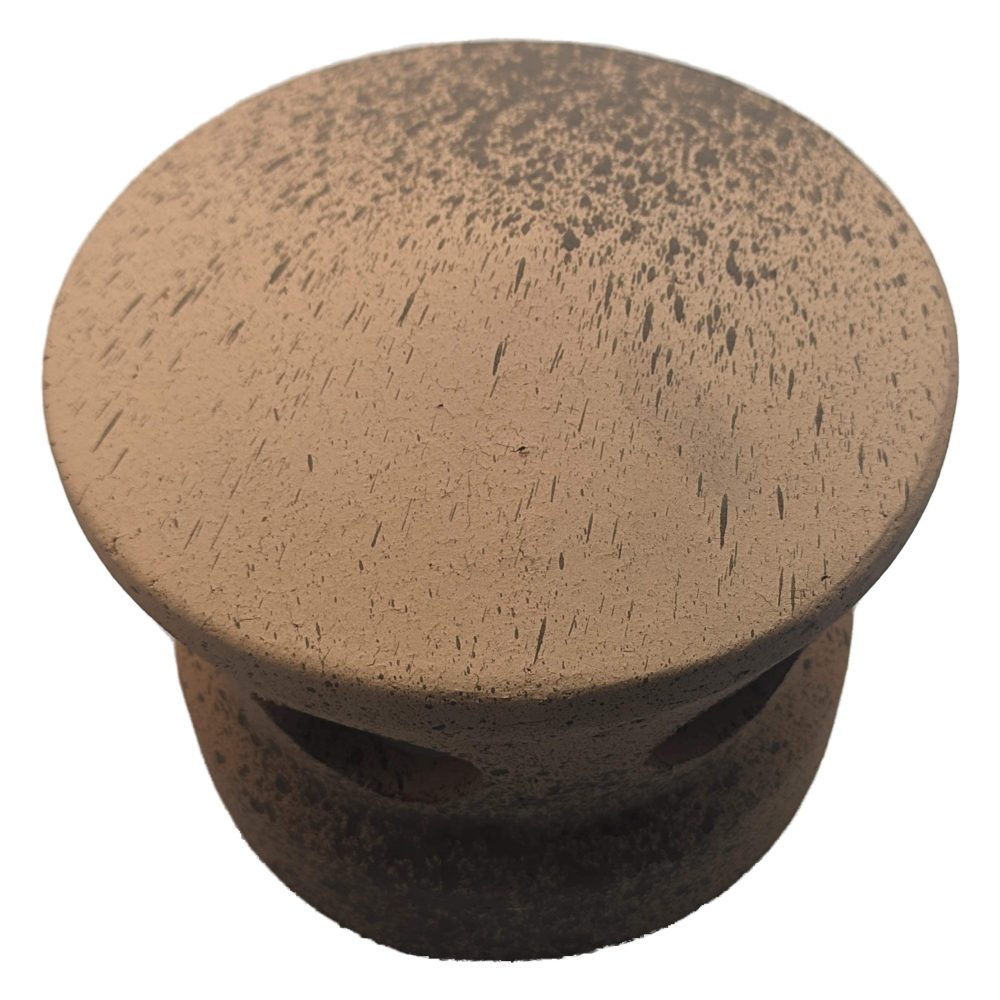 Lanterne de toiture en terre cuite rouge clair tacheté noir, Chapeau pour tuile à douille, Passage tuyau d 100 mm – Image 4
