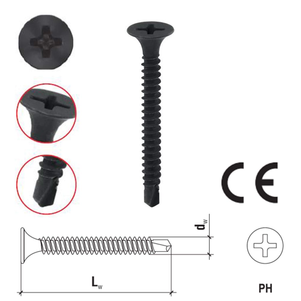 500 Vis platre-acier autoperceuse 3,5x45 mm – Image 5