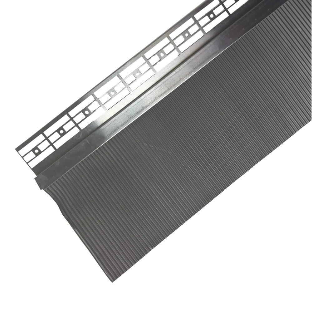 Solin à Bavette Plomb Plissé Naturel - Largeur 170 mm - Porte-Solin Zinc Naturel - Modèle Stop Enduit - Longueur 2m