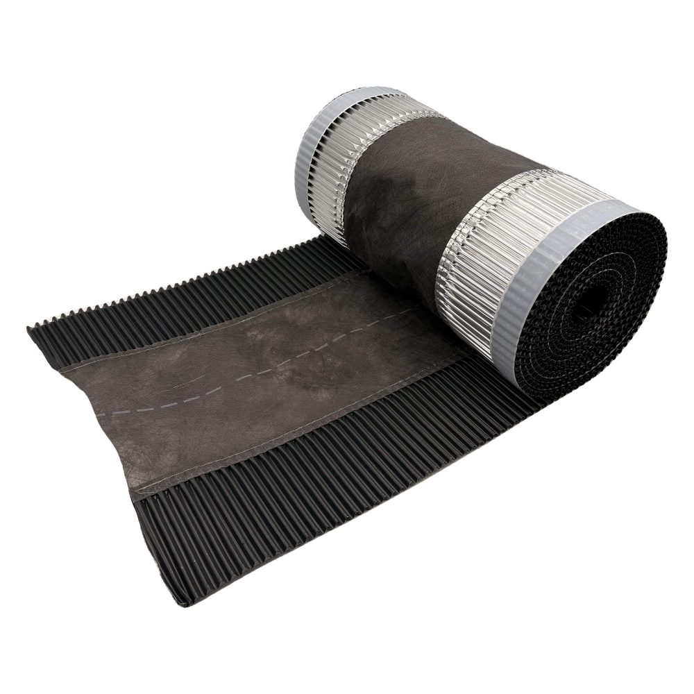 Closoir de Faîtage Souple Ventilé Aluminium et Fibre – Antracite RAL 7016 – 380 mm x 5 m