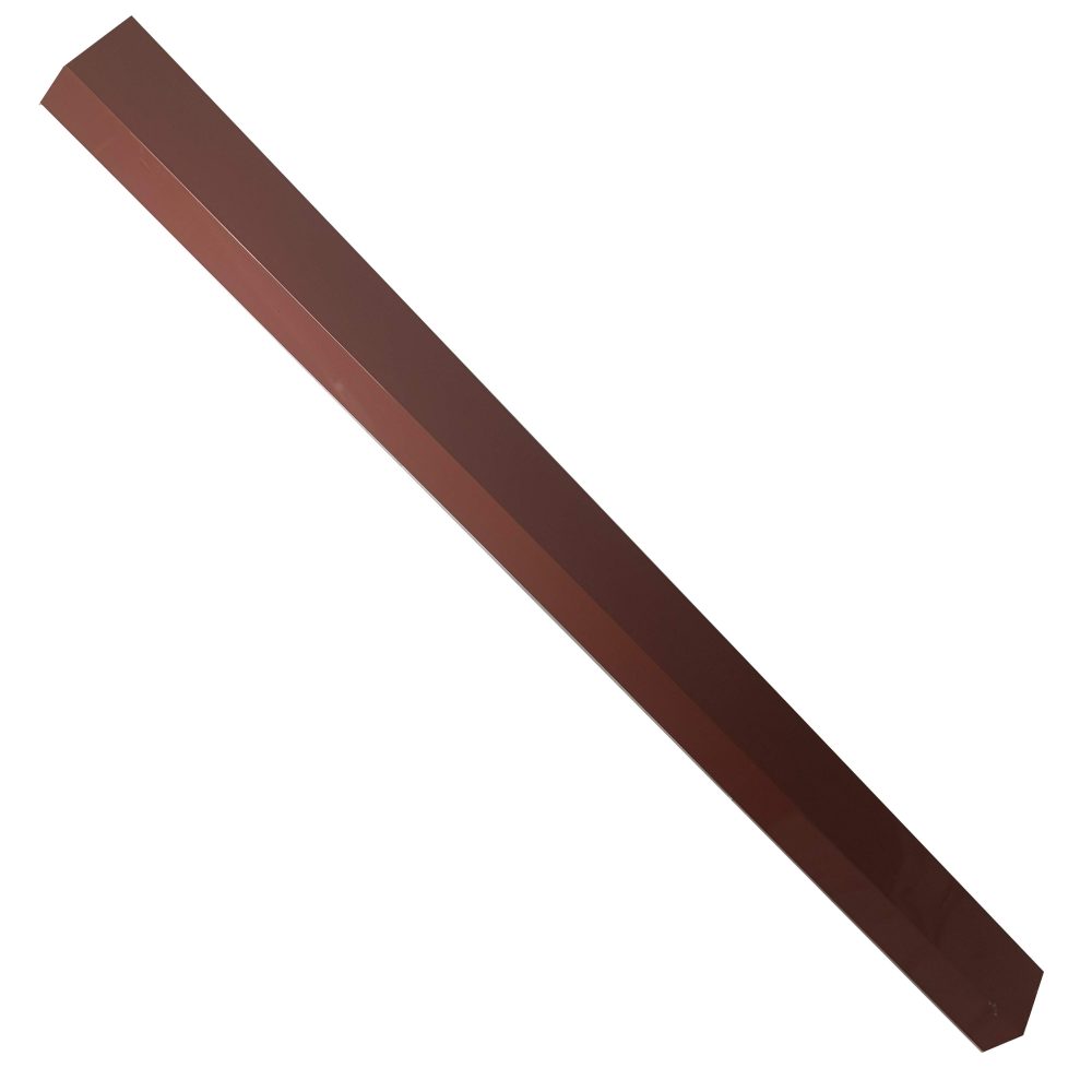 Bande de Rive Rigide en Aluminium (0,58 mm) laqué rouge (8004) - Longueur 2m - Finition de Toiture Haute Résistance