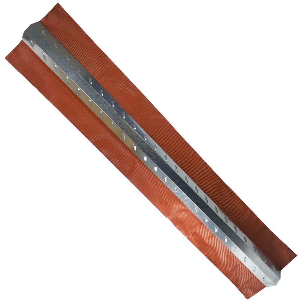 Closoir de Faîtage Rigide Galva-Plomb – Bavette 120 mm Rouge – Longueur 2 m