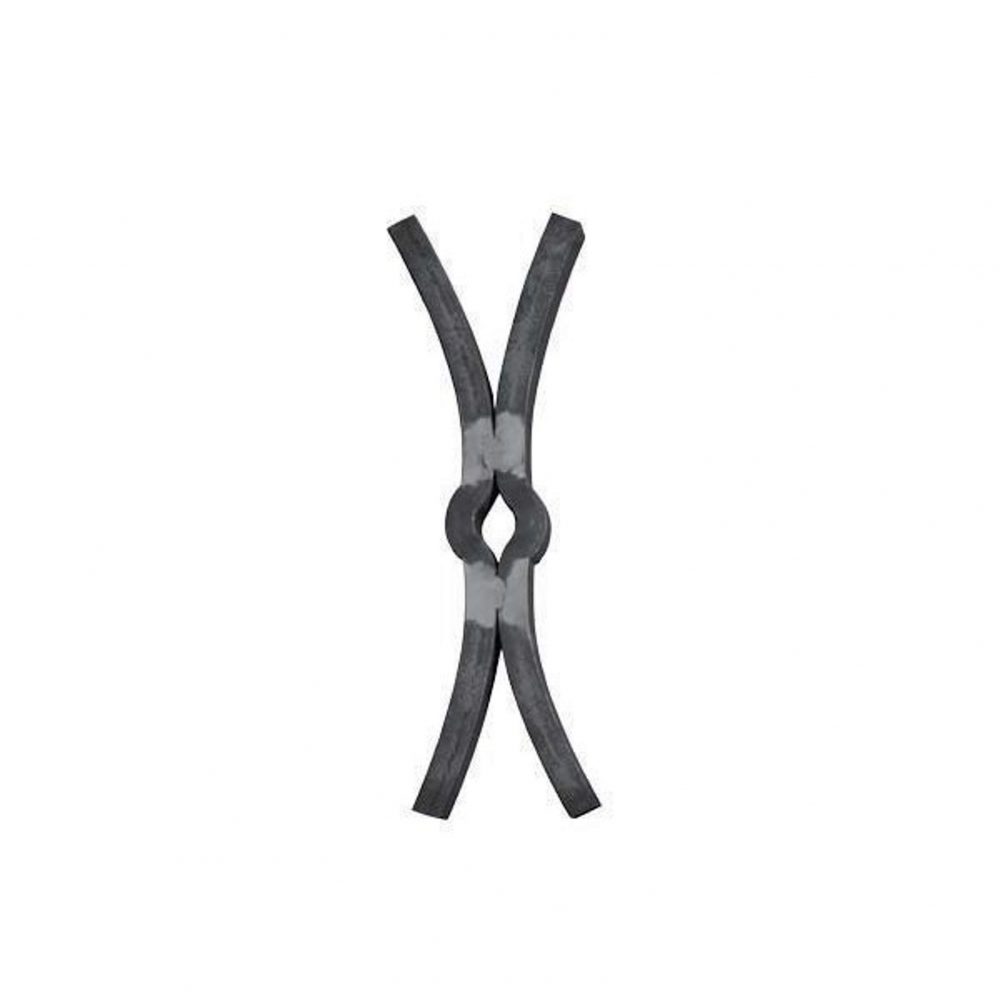 Clé de Tirant en Croix 620x200 mm - Croix de Saint-André en Acier Forgé Carré 30 mm - État Brut