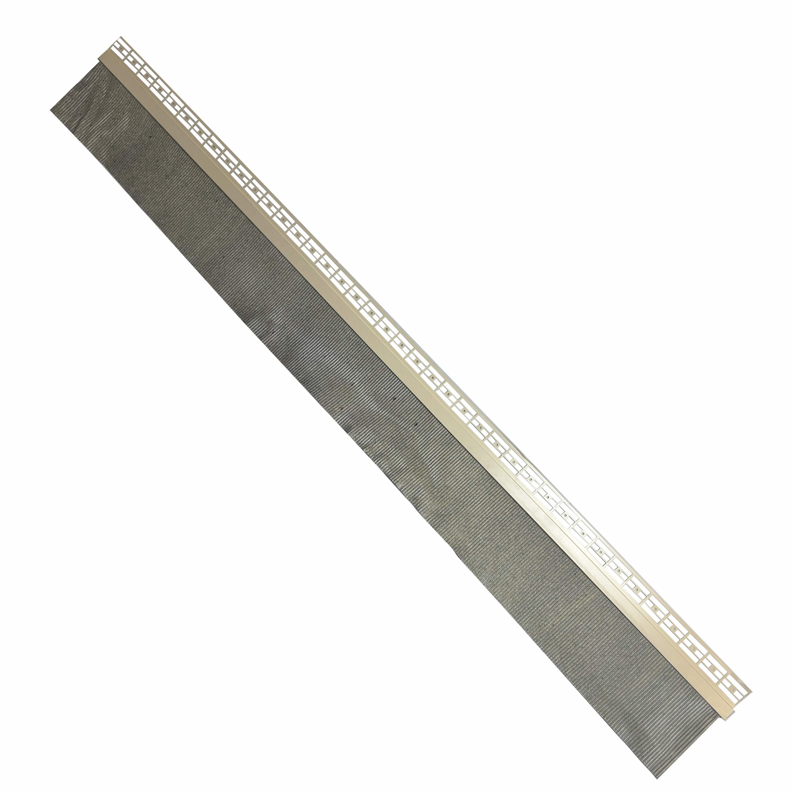 Solin à Bavette Plomb Plissé Naturel Vieilli - Largeur 170 mm - Porte-Solin Sahara Intégré - Modèle Stop Enduit - Longueur 2m – Image 2