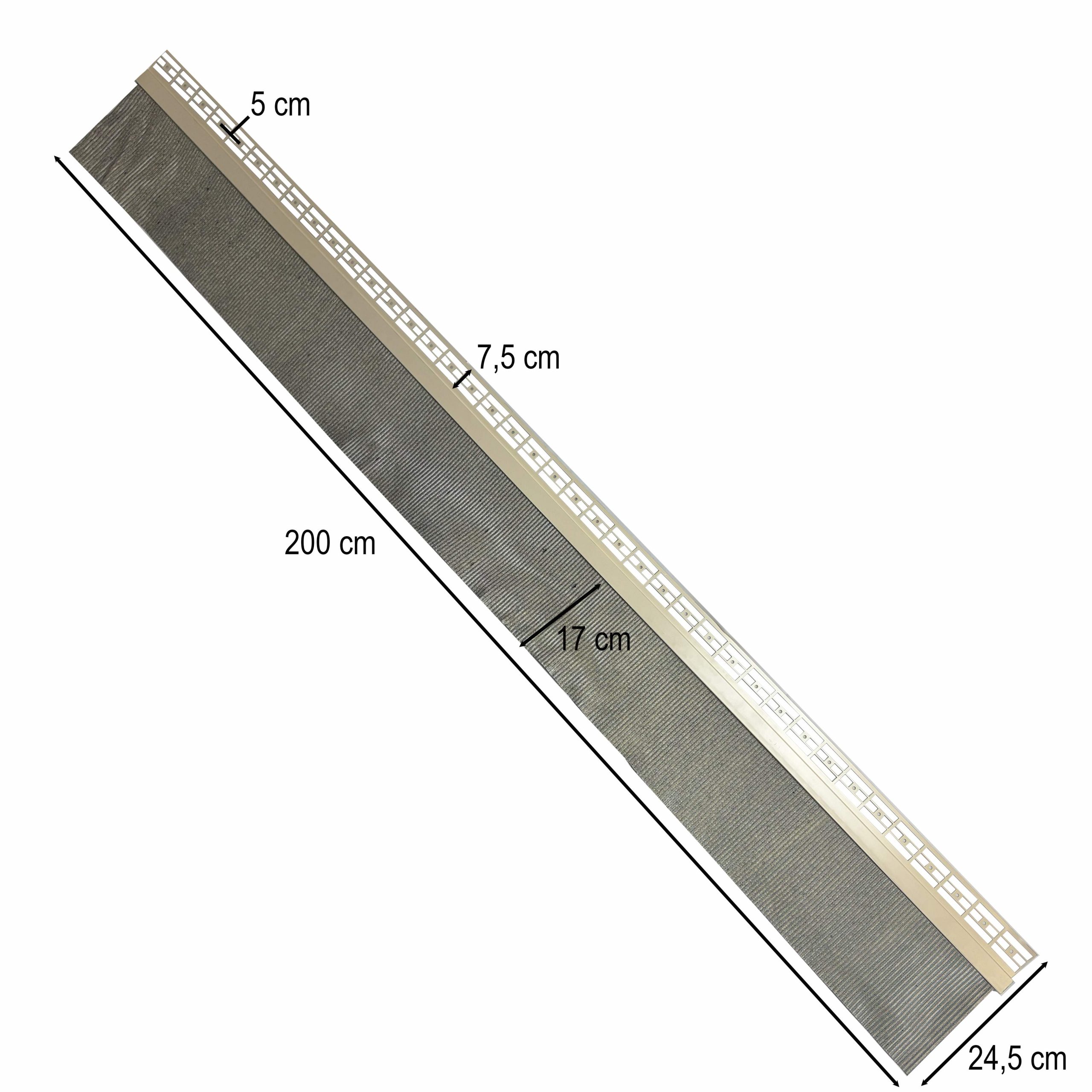 Solin à Bavette Plomb Plissé Naturel Vieilli - Largeur 170 mm - Porte-Solin Sahara Intégré - Modèle Stop Enduit - Longueur 2m – Image 3