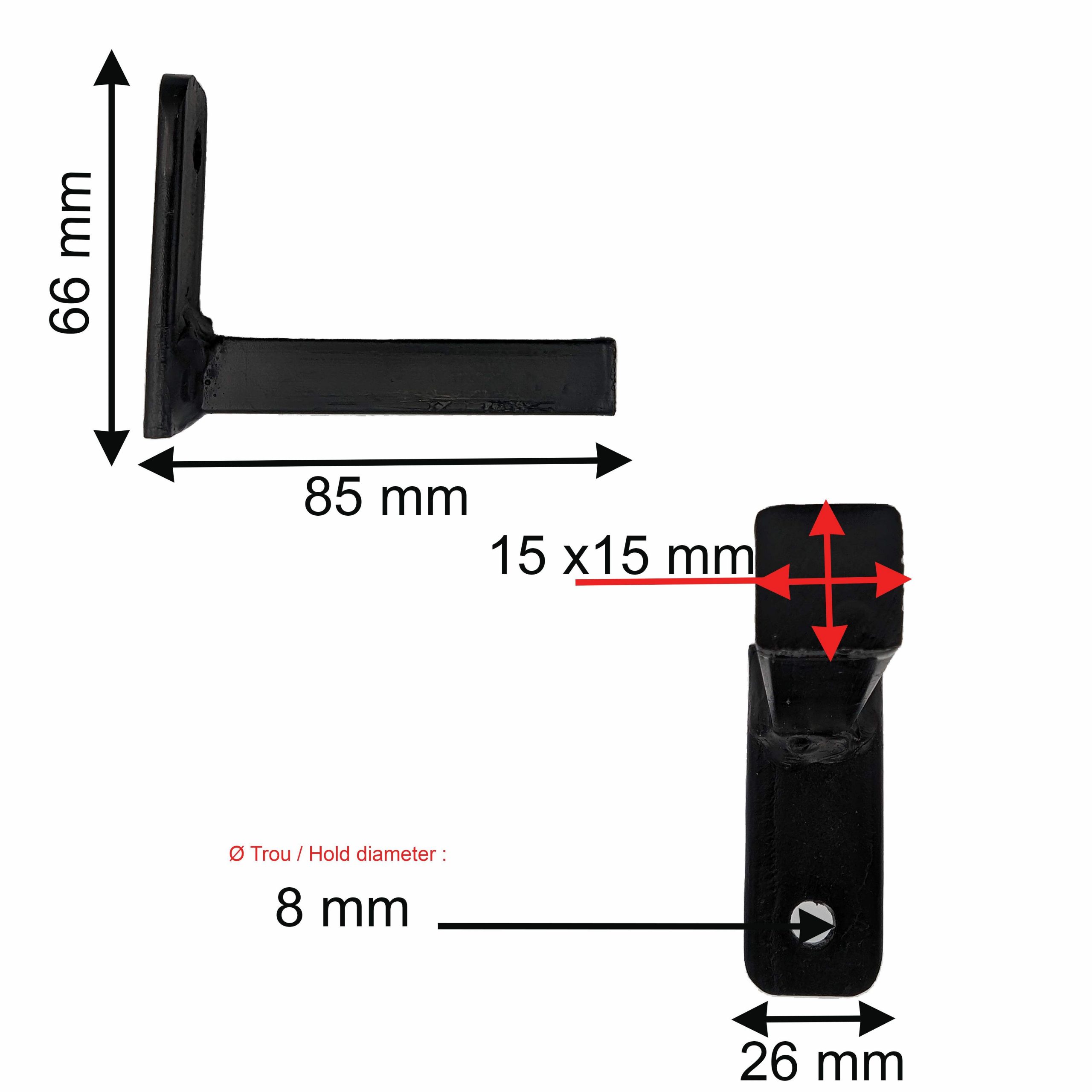 Kit de Fixation Sécurité pour Grille de Défense – 4 Platines Acier Plein 15x15 + 4 Vis Inviolables + 4 Chevilles Multimatériaux – Image 5